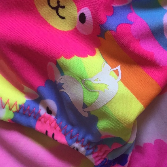 Neon llama foxy Leo size child medium (CM) - Picture 3 of 3